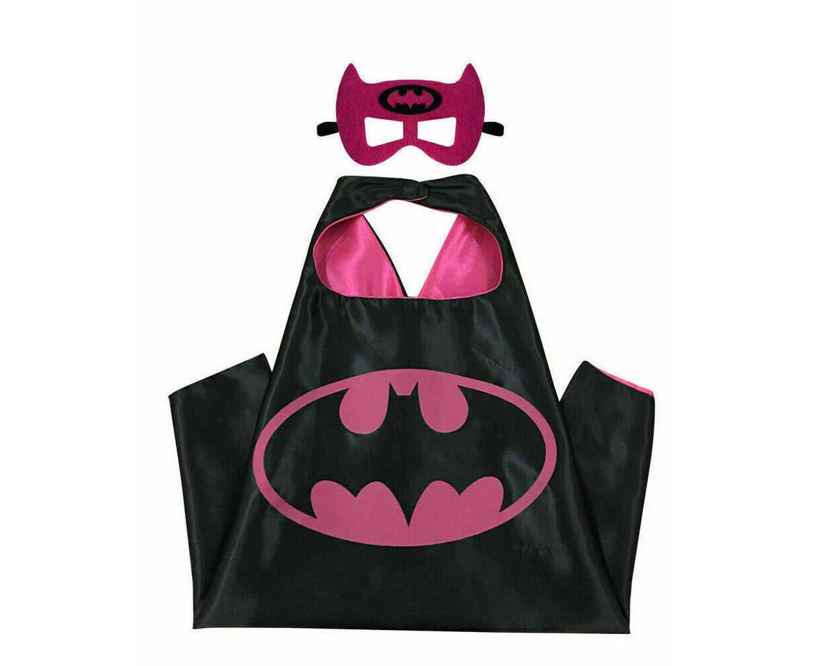 Superheros Cape with Felt Mask Set for kids 3-7 Year Anime