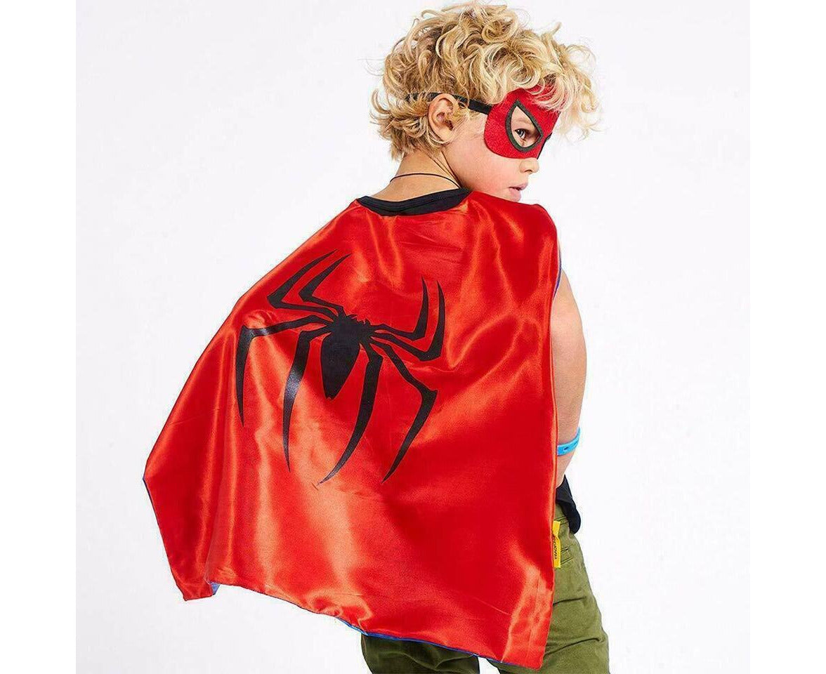Superheros Cape with Felt Mask Set for kids 3-7 Year Anime