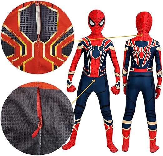 Red Spiderman Overall Costume For Kids