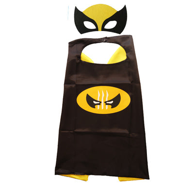 Superheros Cape with Felt Mask Set for kids 3-7 Year Anime