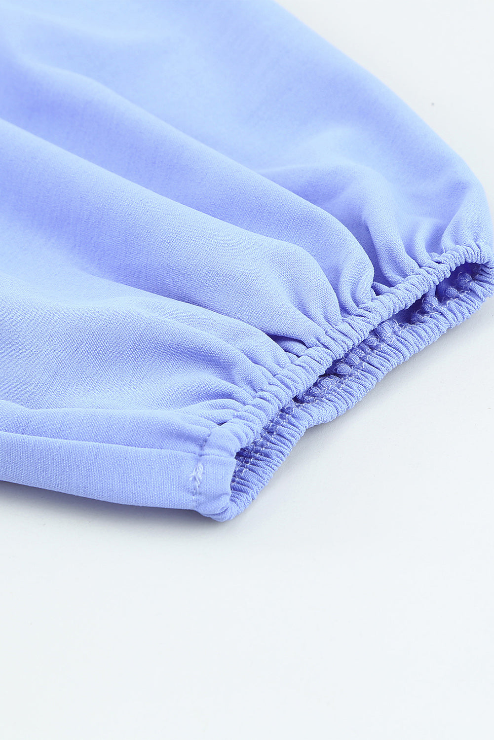 Sky Blue Square Neck Half Sleeve High Low Mini Dress