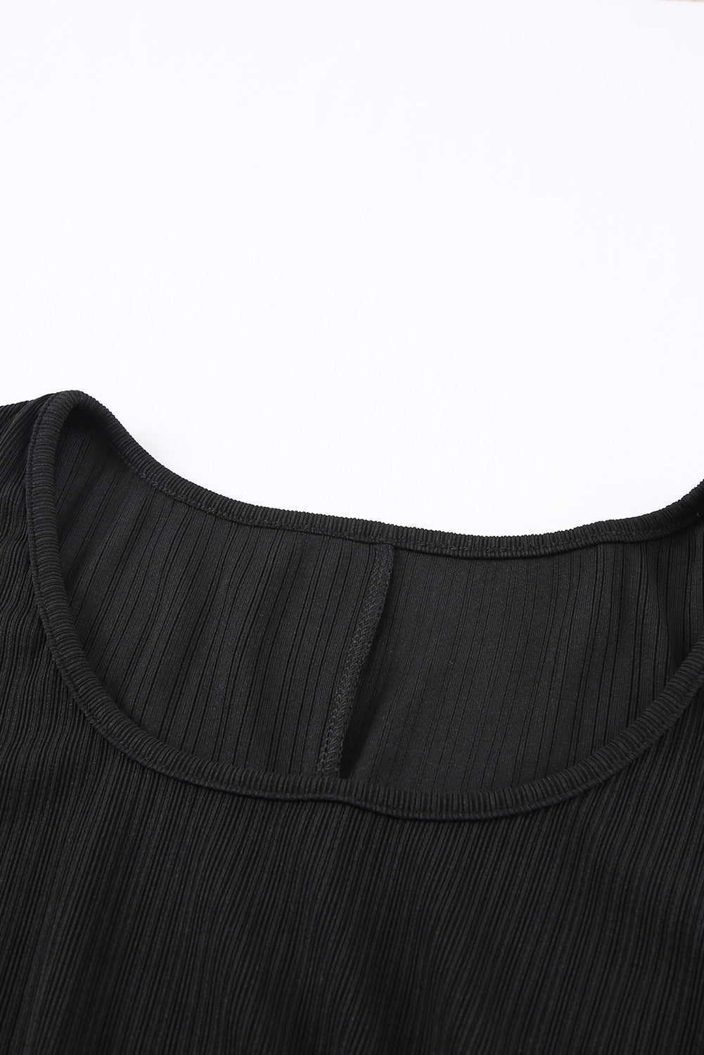 Black Criss Cross Cut-out Slits Sleeveless Midi Dress