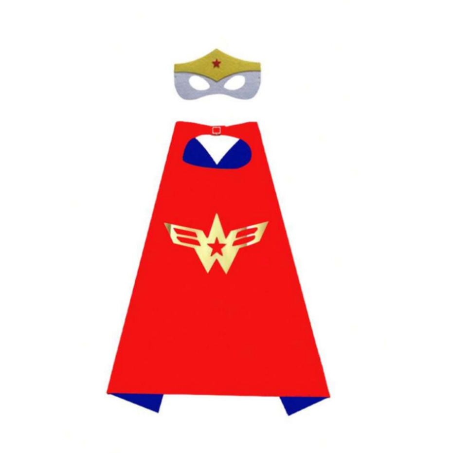 Superheros Cape with Felt Mask Set for kids 3-7 Year Anime