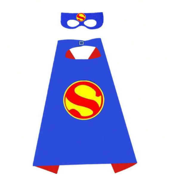 Superheros Cape with Felt Mask Set for kids 3-7 Year Anime