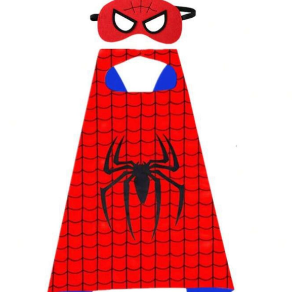 Superheros Cape with Felt Mask Set for kids 3-7 Year Anime