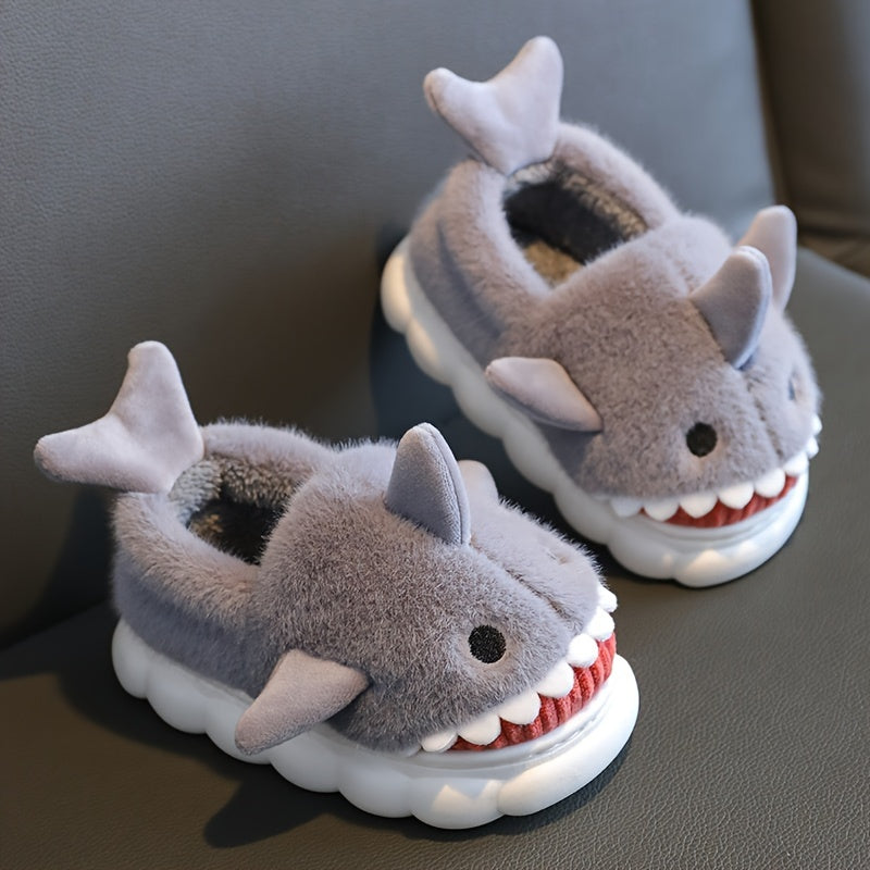 Gray Shark Slippers