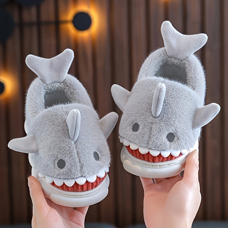 Gray Shark Slippers