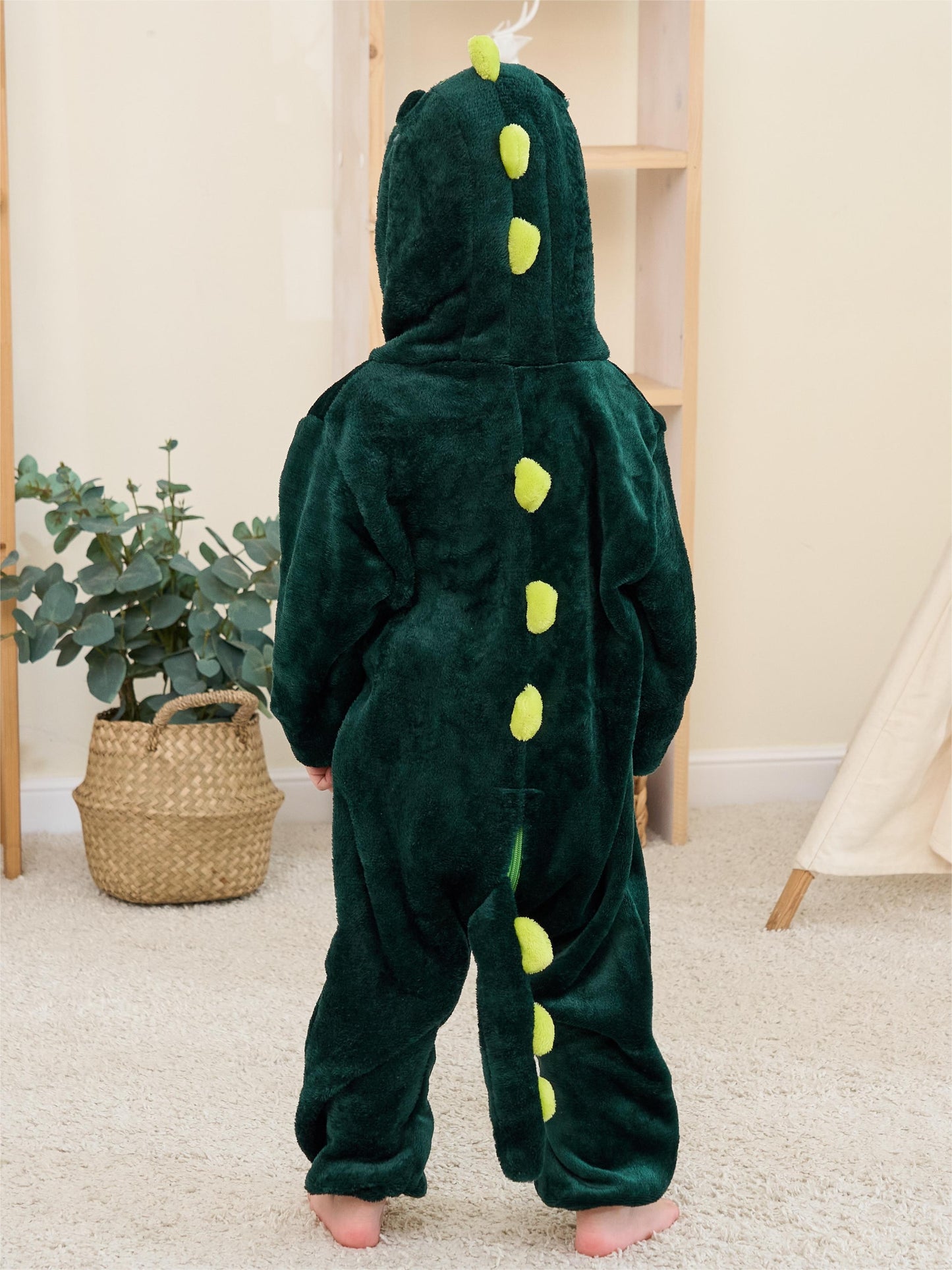 Cozy Dinosaur Hooded Jumpsuit