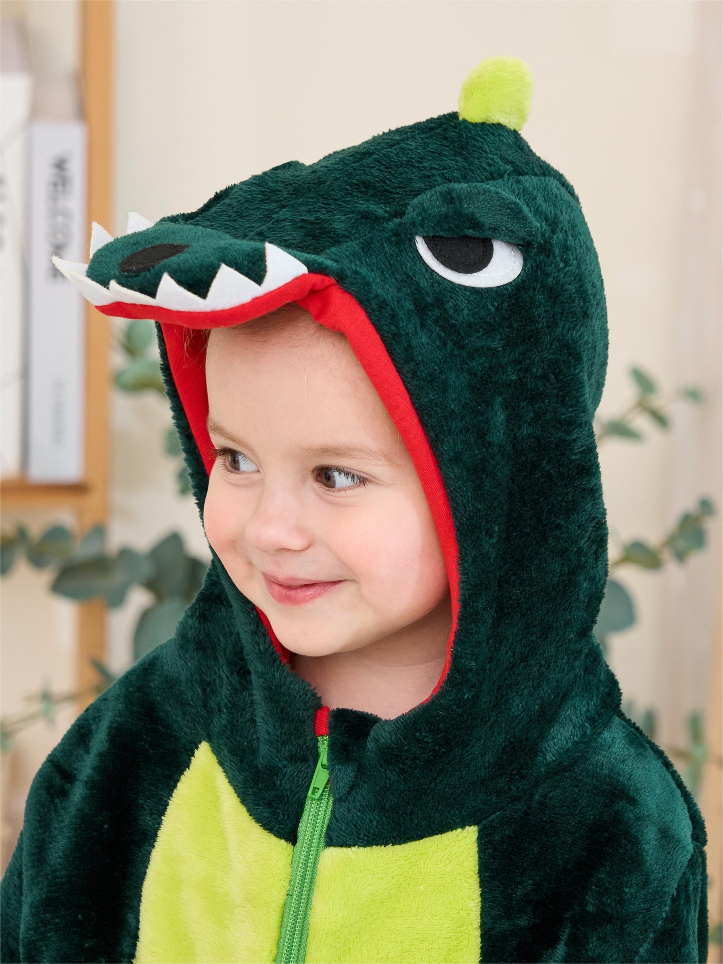 Cozy Dinosaur Hooded Jumpsuit