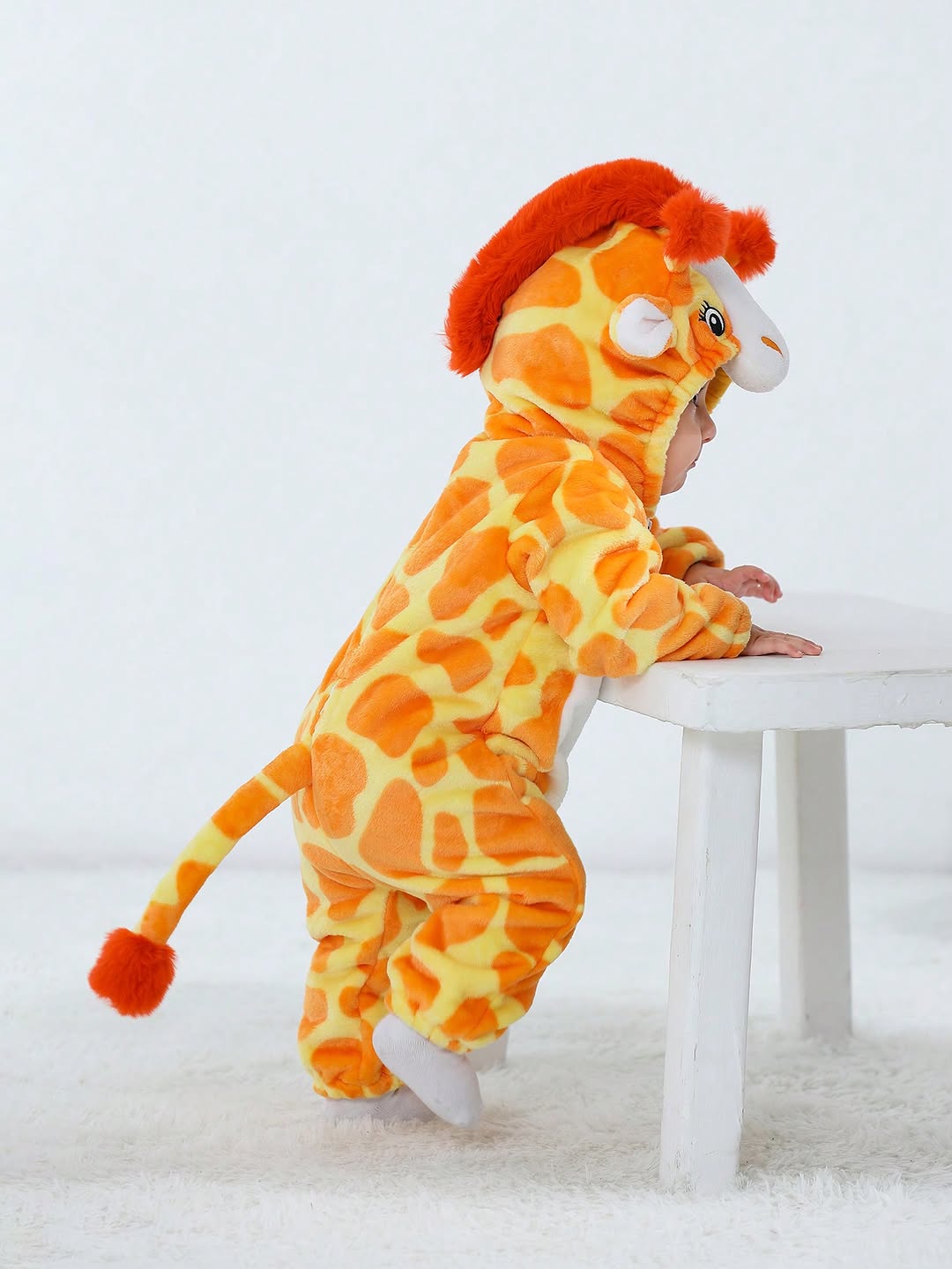 Baby's Adorable Giraffe Hooded Jumpsuit