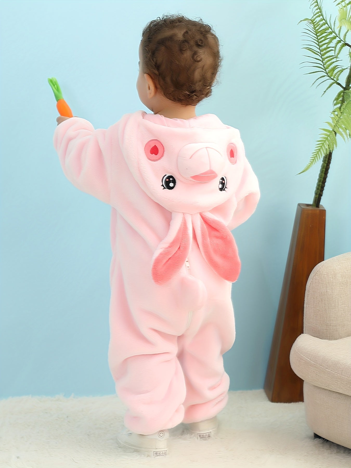 Adorable Pink Bunny Hooded costume for Babies