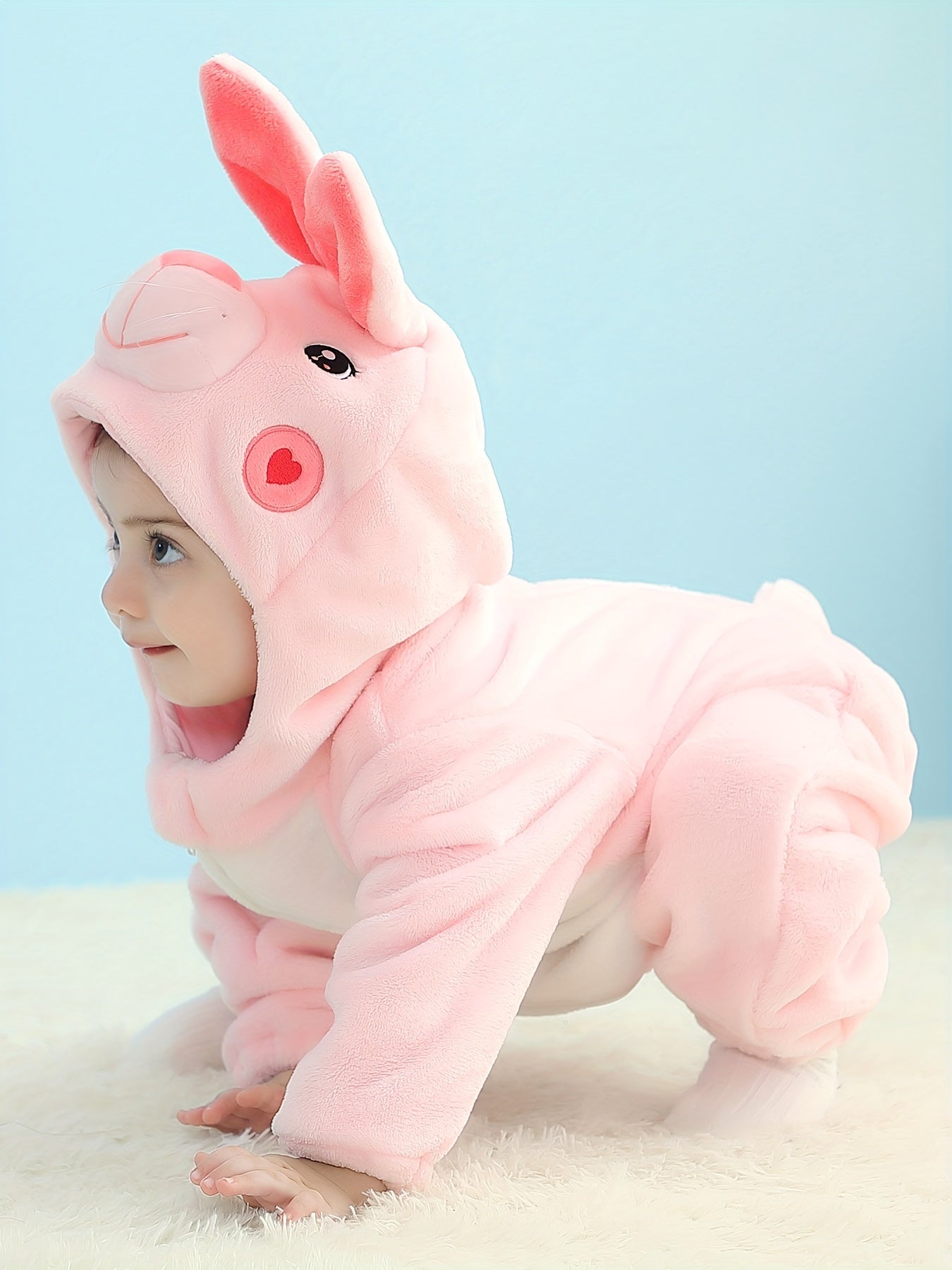 Adorable Pink Bunny Hooded costume for Babies